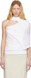 Christopher Esber White Distort Cutaway T-shirt