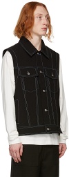 Feng Chen Wang Black Deconstructed Vest