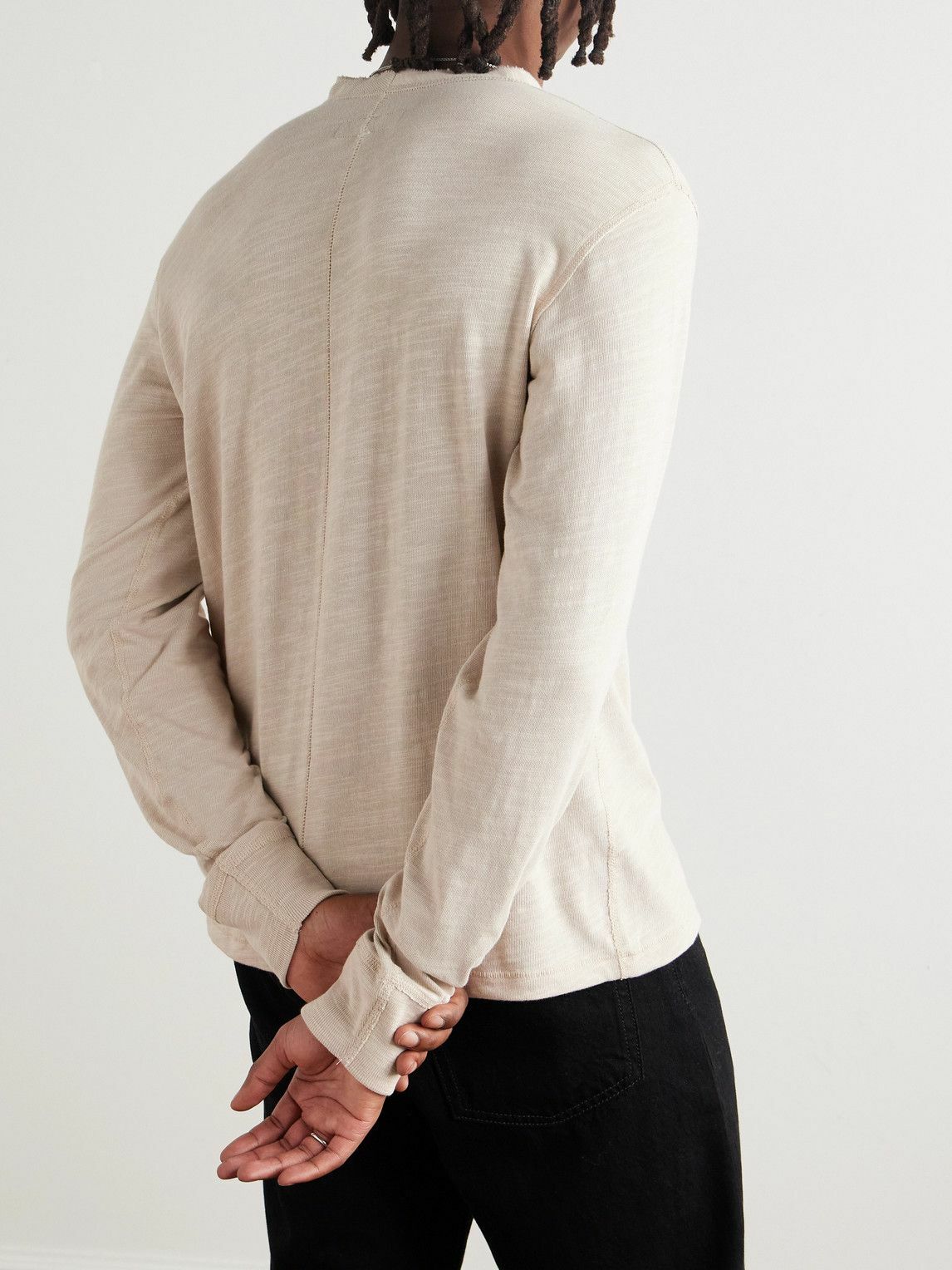 Rag & Bone - Cotton Henley T-Shirt - Neutrals