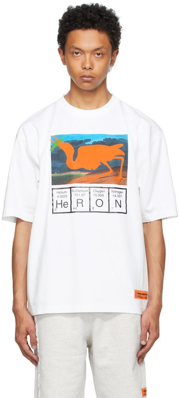 Photo: Heron Preston White Logo Print T-Shirt