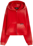 Nahmias Sunfade Hooded Cotton Sweatshirt Red