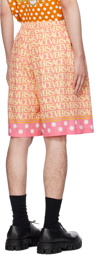 Versace Pink & Yellow Allover Shorts