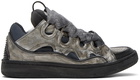 Lanvin Silver Curb Sneakers