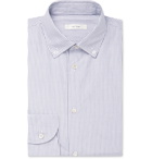 The Row - White Robert Button-Down Collar Pinstriped Cotton Shirt - Blue