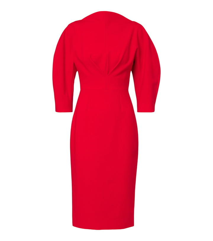 Photo: Carolina Herrera Draped wool-blend cocktail dress