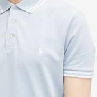 Polo Ralph Lauren Men's Textured Mesh Polo Shirt in Vessel Blue/White
