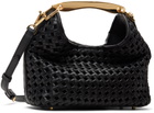 Elleme Black Small Boomerang Woven Leather Bag