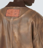 Acne Studios Leather bomber jacket