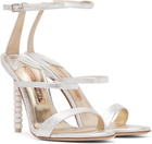 Sophia Webster Silver Rosalind Heeled Sandals