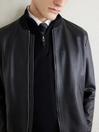 Canali - Cotton Half-Zip Sweater - Black