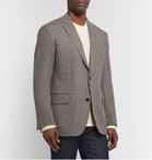 Freemans Sporting Club - Brown Slim-Fit Houndstooth Wool and Silk-Blend Blazer - Brown