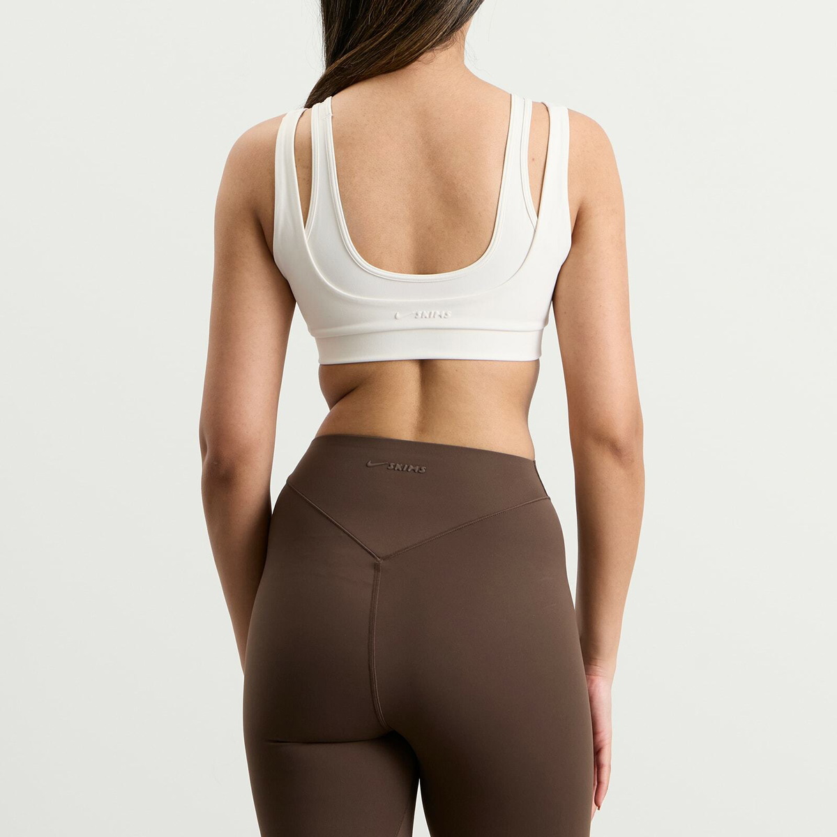 Nike Women's x SKIMS Matte Double Strap Scoop Bra in Ivory