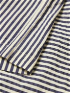 Barena - Camp-Collar Striped Cotton-Blend Seersucker Shirt - Blue