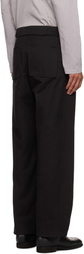 Tondolo Black Simple Workwear Trousers