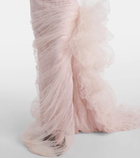 Marmar Halim Sequined ruffled tulle gown
