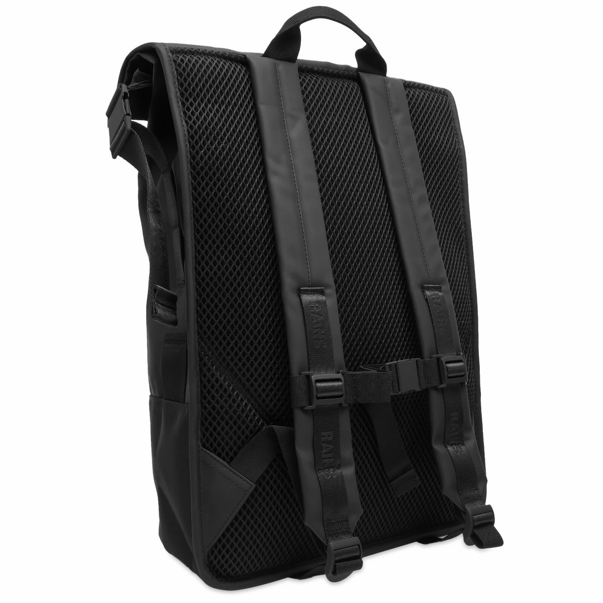 Rains Men's Trail Rolltop Backpack in Black Rains