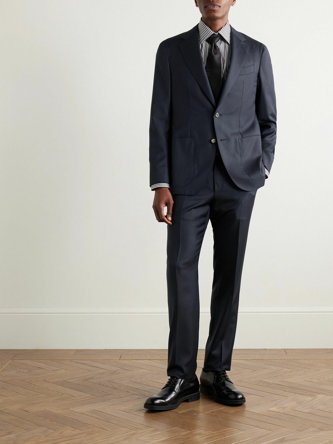 Caruso - Wool Suit Jacket - Blue