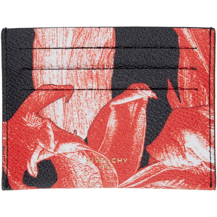 Photo: Givenchy Black and Red Iris Card Holder 