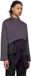 ænrmòus Gray Ciam Shirt & Vest Set