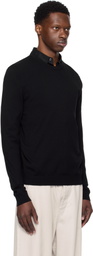 Hugo Black Regular Fit Crewneck Soft Yarns Sweater