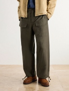 Yuketen - Waxed Suede Derby Shoes - Brown