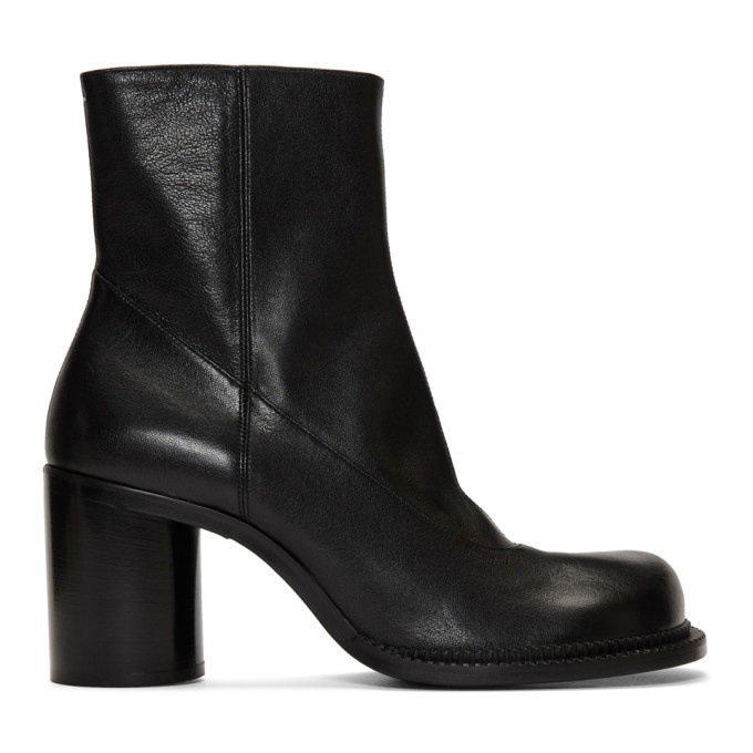 Photo: Maison Margiela Black Leather Zip Boots