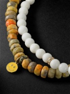 Sydney Evan - Set of Two Gold, Enamel and Multi-Stone Beaded Bracelets