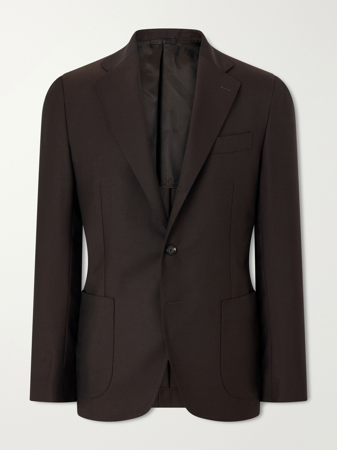 De Petrillo - Posillipo Virgin Wool-Twill Suit Jacket - Brown