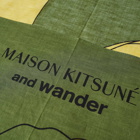 And Wander x Maison Kitsuné Bandana in Khaki