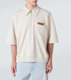 Bottega Veneta Zip-up cotton jersey polo shirt