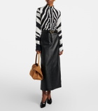 Ferragamo Hug Medium croc-effect suede shoulder bag