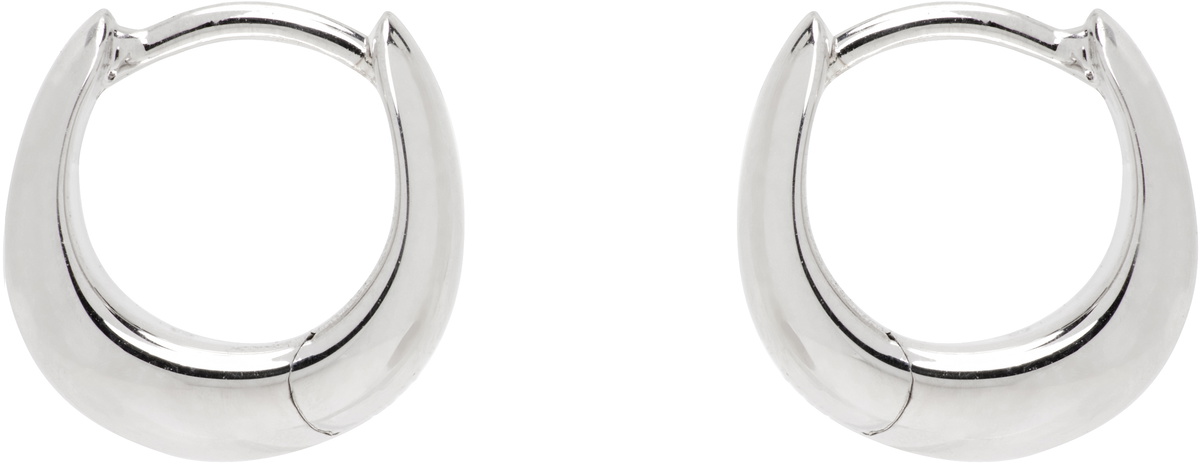 Tom Wood Silver Oyster Hoops Small Earrings Tom Wood