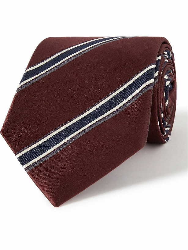 Photo: Brunello Cucinelli - 8cm Striped Silk-Jacquard Tie