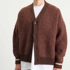 A Kind of Guise Men's Khuder Knit Cardigan in Burgundy Moose Boucle