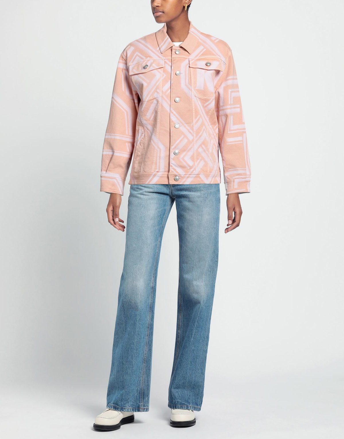 Koché Womens Denim outerwear in Salmon pink
