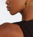Ysso Crescent Sun 24kt gold-plated earrings