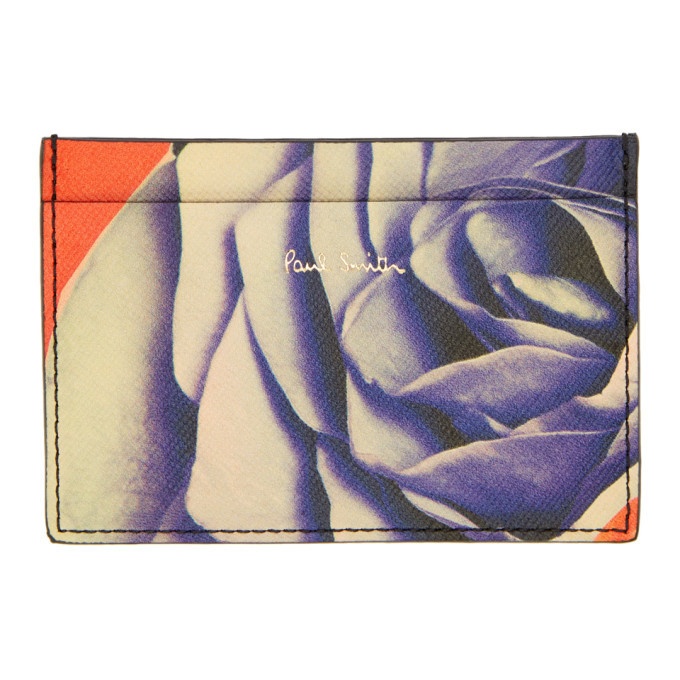 Photo: Paul Smith Black Collage Rose Print Card Holder