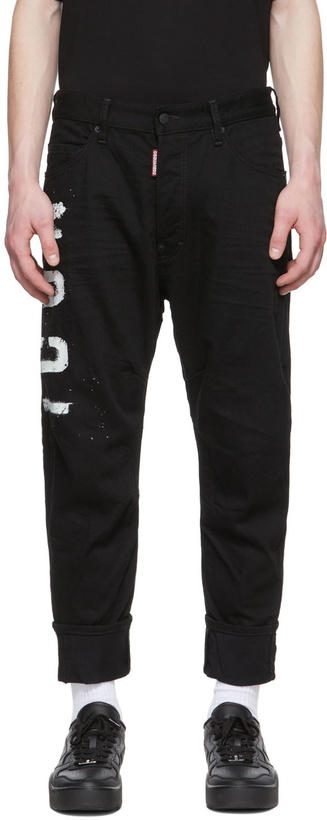 Photo: Dsquared2 Black Spray Jeans