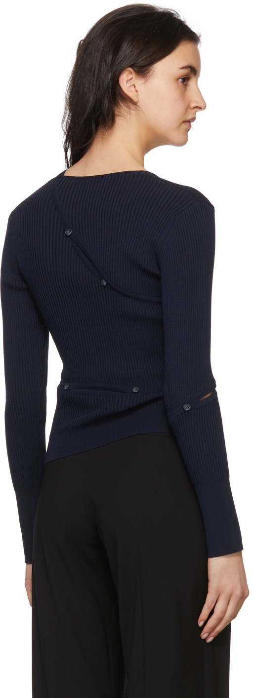 Jacquemus Navy Tordu Cardigan Jacquemus