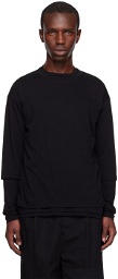 The Viridi-anne Black Layered Long Sleeve T-Shirt