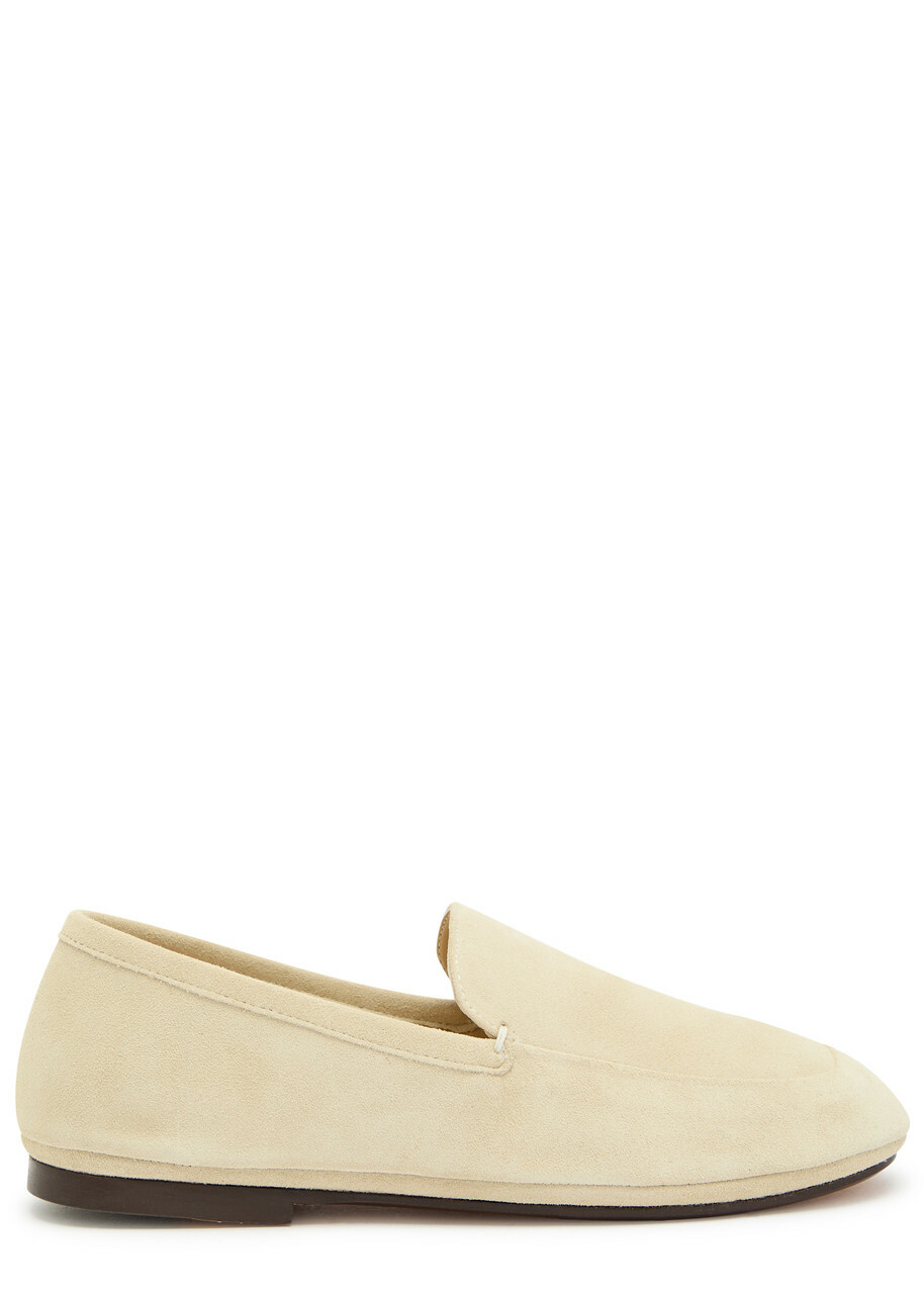 Lemaire Suede Loafers White