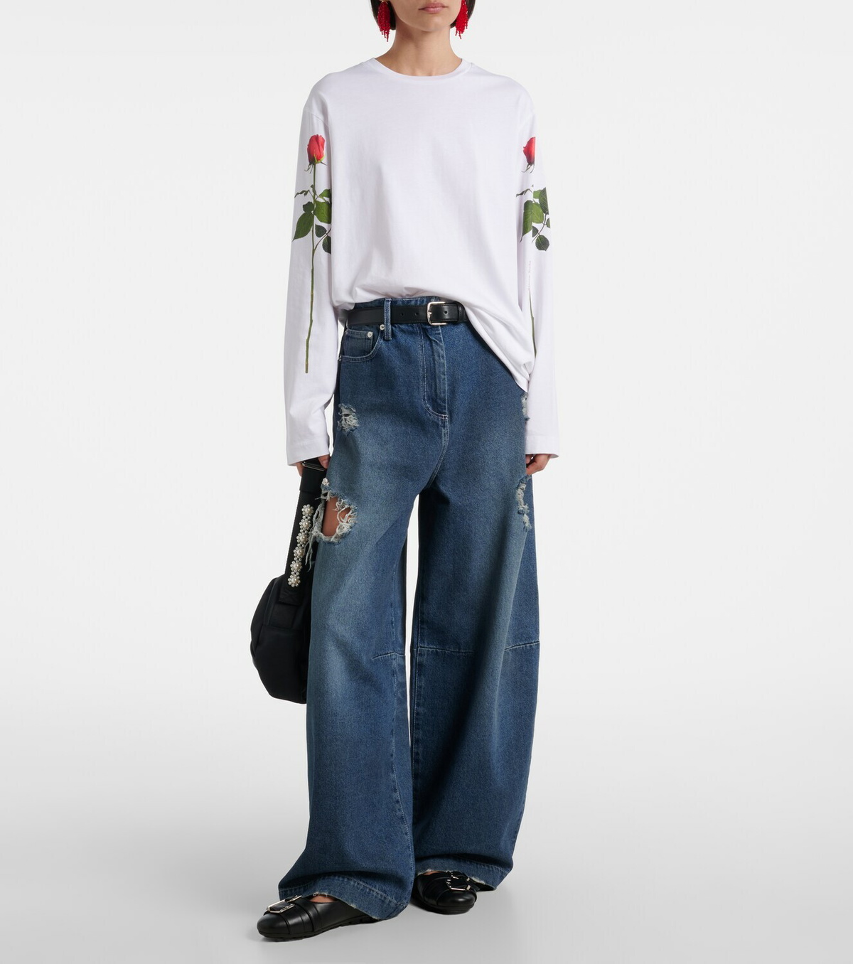 Simone Rocha Printed cotton jersey T-shirt Simone Rocha