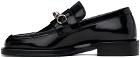 Burberry Black Leather Barbed Loafers