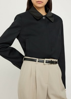 Khaite Lucca Leather Belt Black
