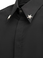 BALMAIN - Embroidered Star Collar Cotton Shirt