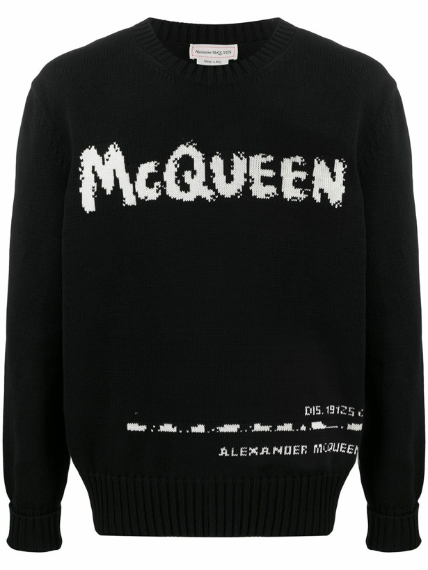Photo: ALEXANDER MCQUEEN - Graffiti Organic Cotton Sweater