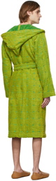 Bottega Veneta Green & Yellow Intreccio Bath Robe