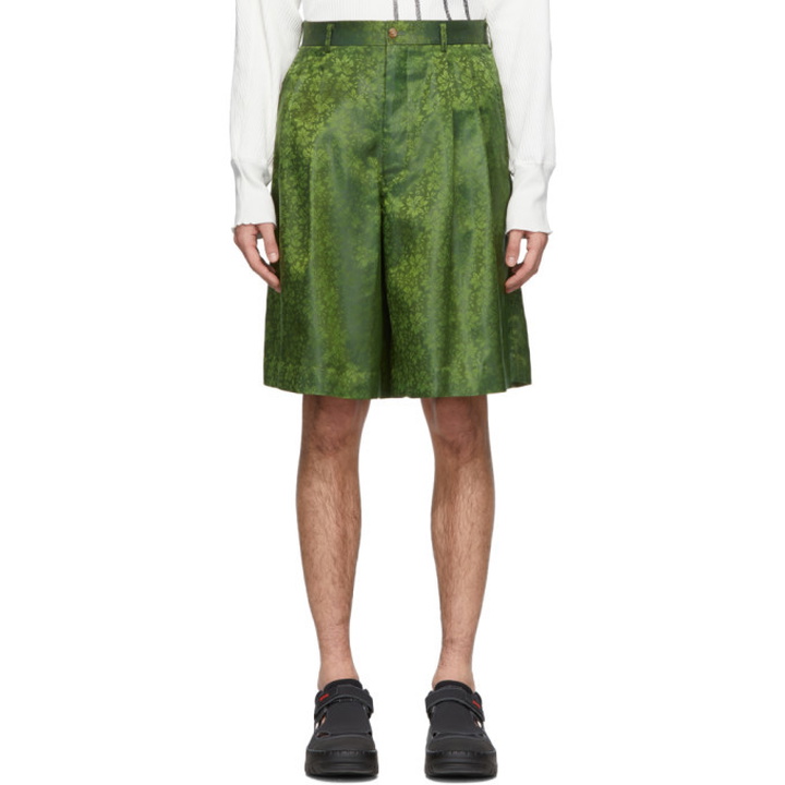 Photo: Comme des Garcons Homme Plus Green B Pattern Shorts