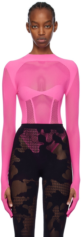 Photo: GCDS Pink Seamless Bodysuit