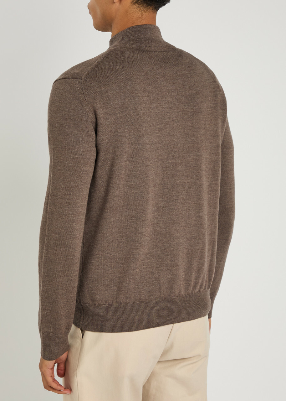 Aurélien Wool Cardigan Taupe